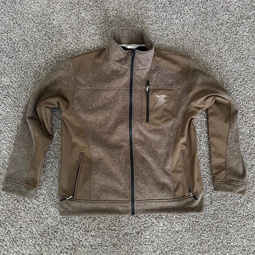 NRA Soft Shell Member Jacket Men's Size Large Brown Coat Zip Up